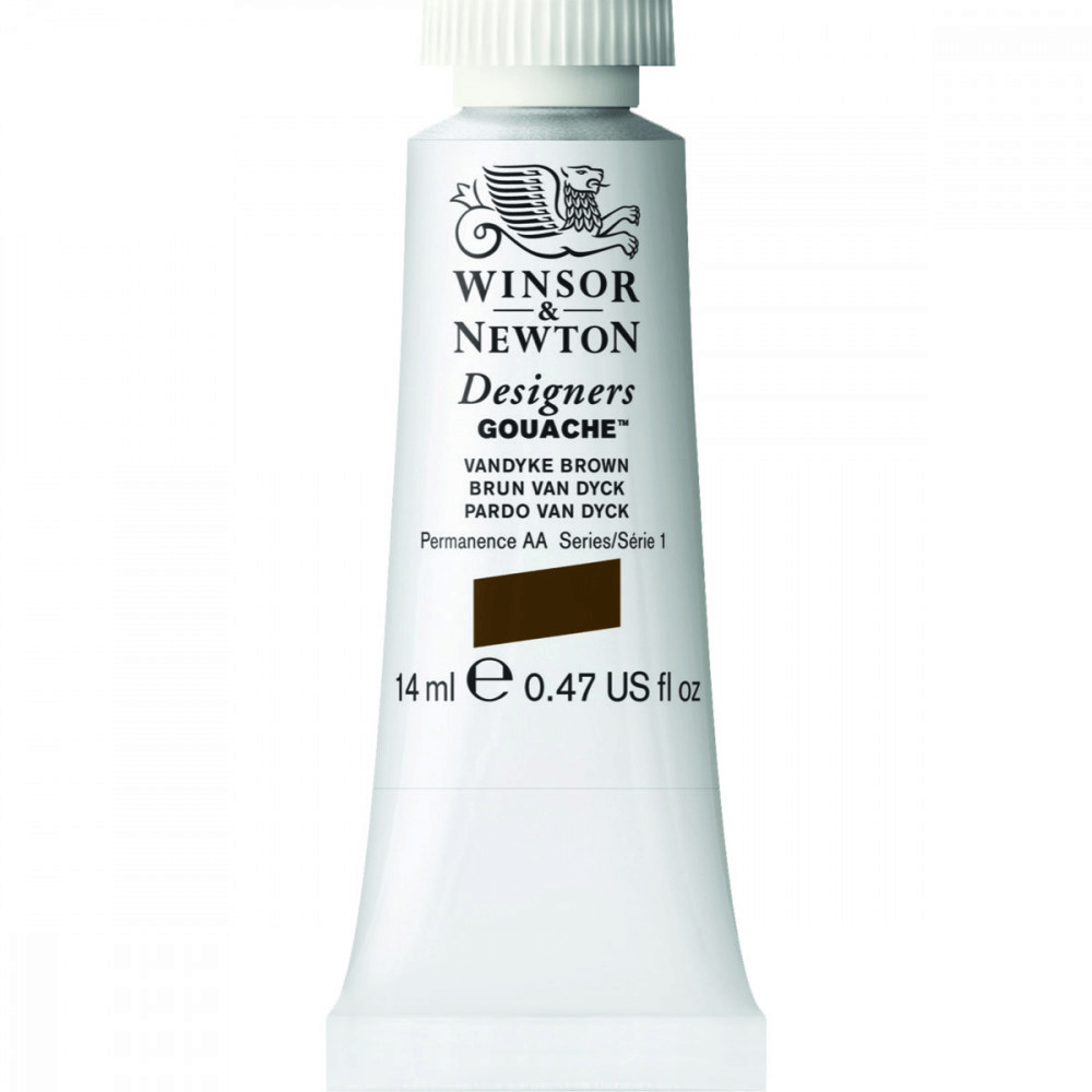 Tinta Guache Winsor & Newton Designers 14ml S1 676 Vandyke Brown